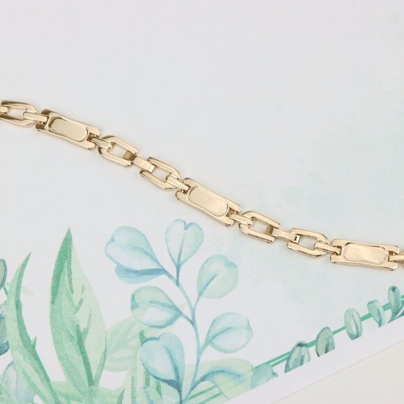 "Bold Link Design Rose Gold Bracelet, XPBL1002 - Picture 5 of 12